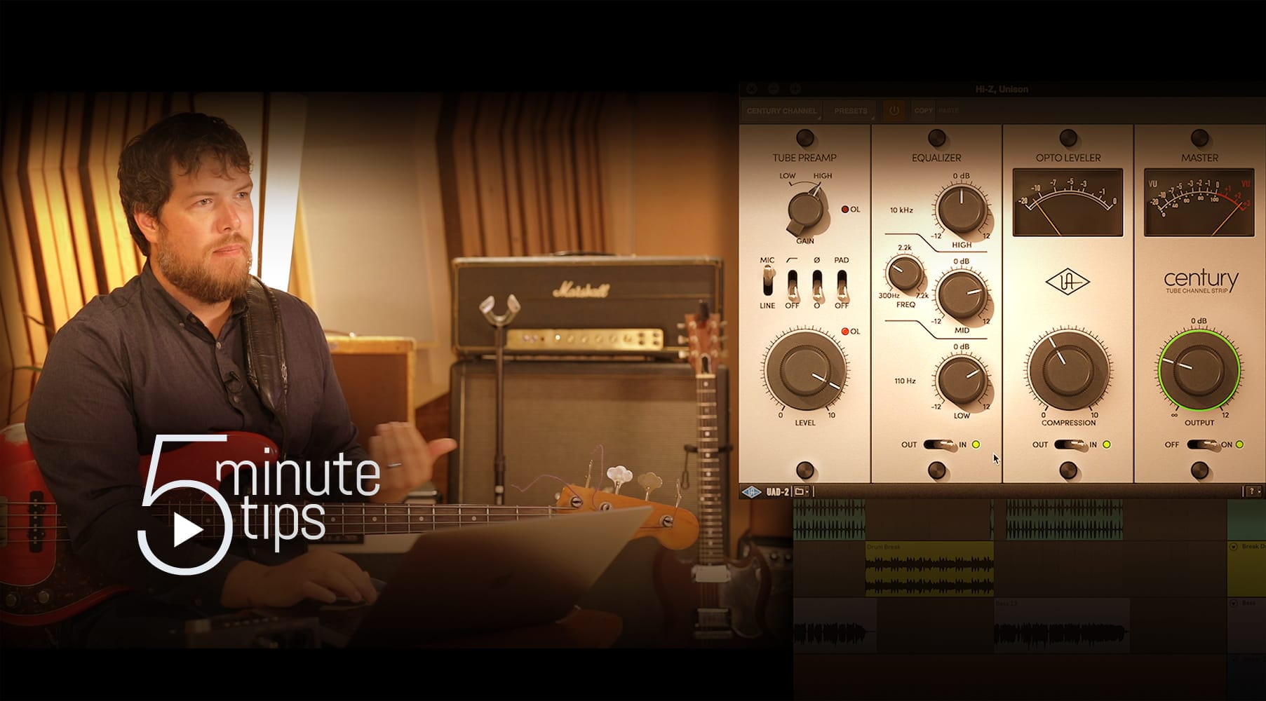 5-Min UAD Tips: Bass & Electric Guitar with Century Tube Channel Strip