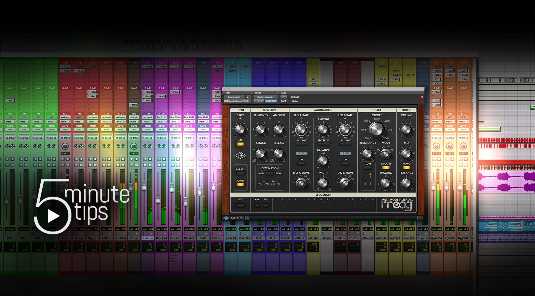 5-Min UAD Tips: Moog Multimode Filter Collection